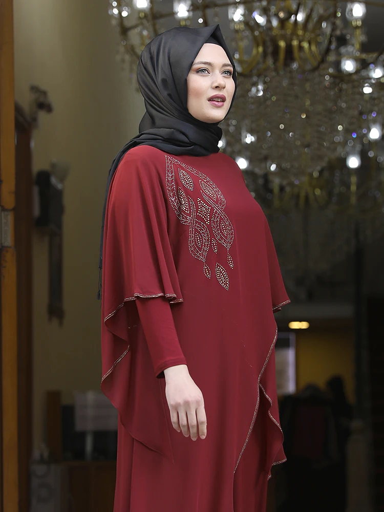 Женское платье Абая мусульманский хиджаб одежда шифоновое покрытие длинное