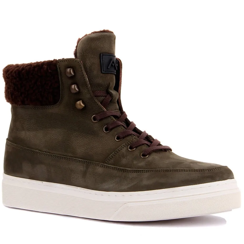 Sail Lakers-мужские ботинки из нубука на шнуровке цвета хаки | Обувь