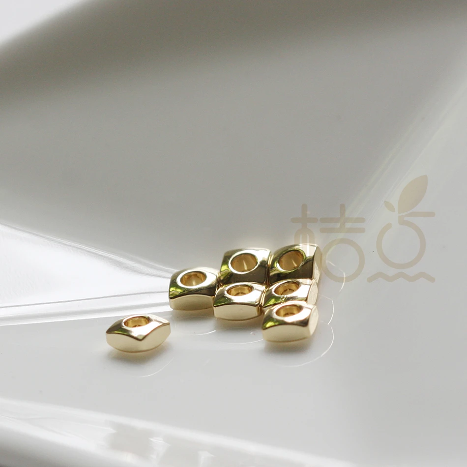 Твердые Латунные слоеные квадратные разделители 3 5x2 2 мм (4284C)|Ювелирная фурнитура