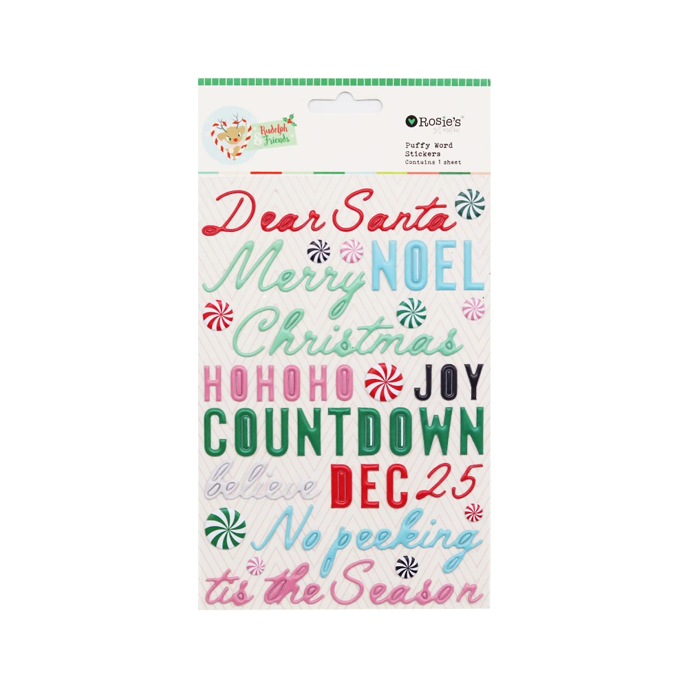 CRZCrafter пышные наклейки со словами рождественские украшения самоклеющиеся DIY