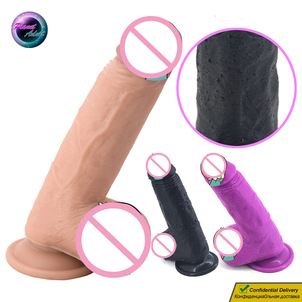 FAAK 21 см толстый фаллоимитатор реалистичный пенис член Анальная пробка мягкие ПВХ