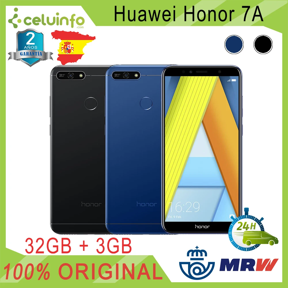 Huawei Honor 7A премиум 32G + 3G RAM Octa core две SIM карты с функцией отпечатков пальцев (fingerprint ID 5