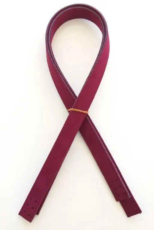 Замша из искусственной кожи бордового цвета с двойной ручкой 70x2 см|Вязание| |