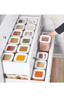 12 pcs kitchen food storage box container set organizer square vacuum lid airtight jars pantry noodle legume cereals rice pasta