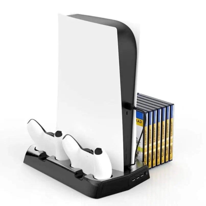 Вертикальная подставка для вентилятора PS5 цифровая версия с 14 игровыми слотами и