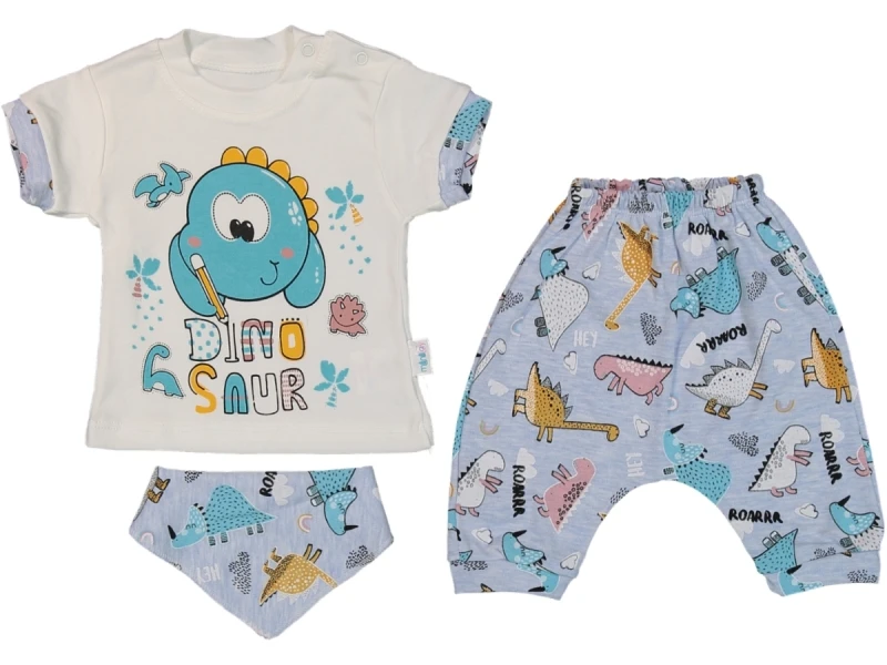 

Car Embroidered 5 Piece Male Baby Suit-Gray Color-Newborn