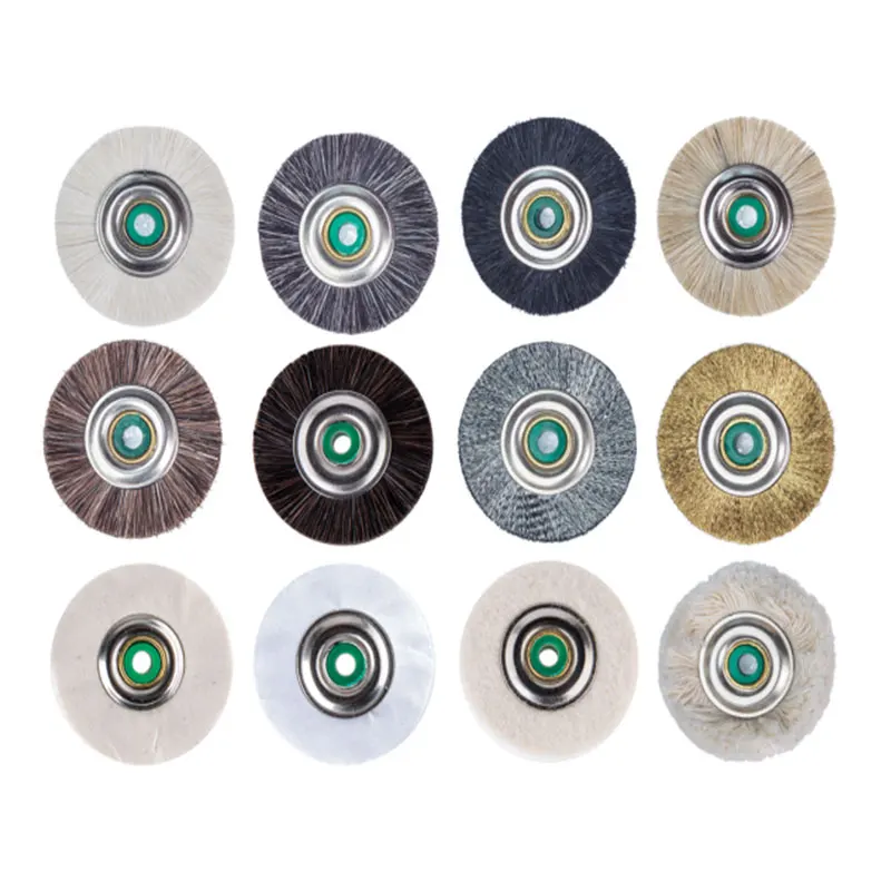 

5Pcs Dental Laboratory Materials Dentistry Odontologia Latch Polishing Brush Wheel Rotary Tools Wool Goat Black Buff Micro Motor