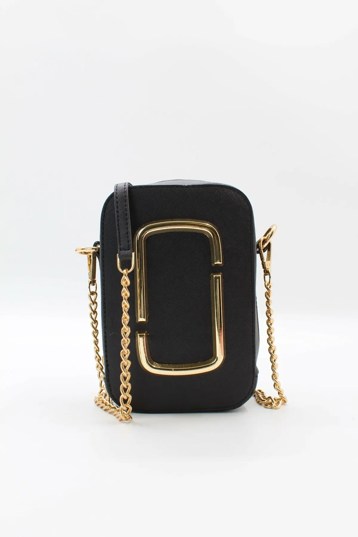

Women Black Two-Eyed Shoulder Cross Bag With Pockets
