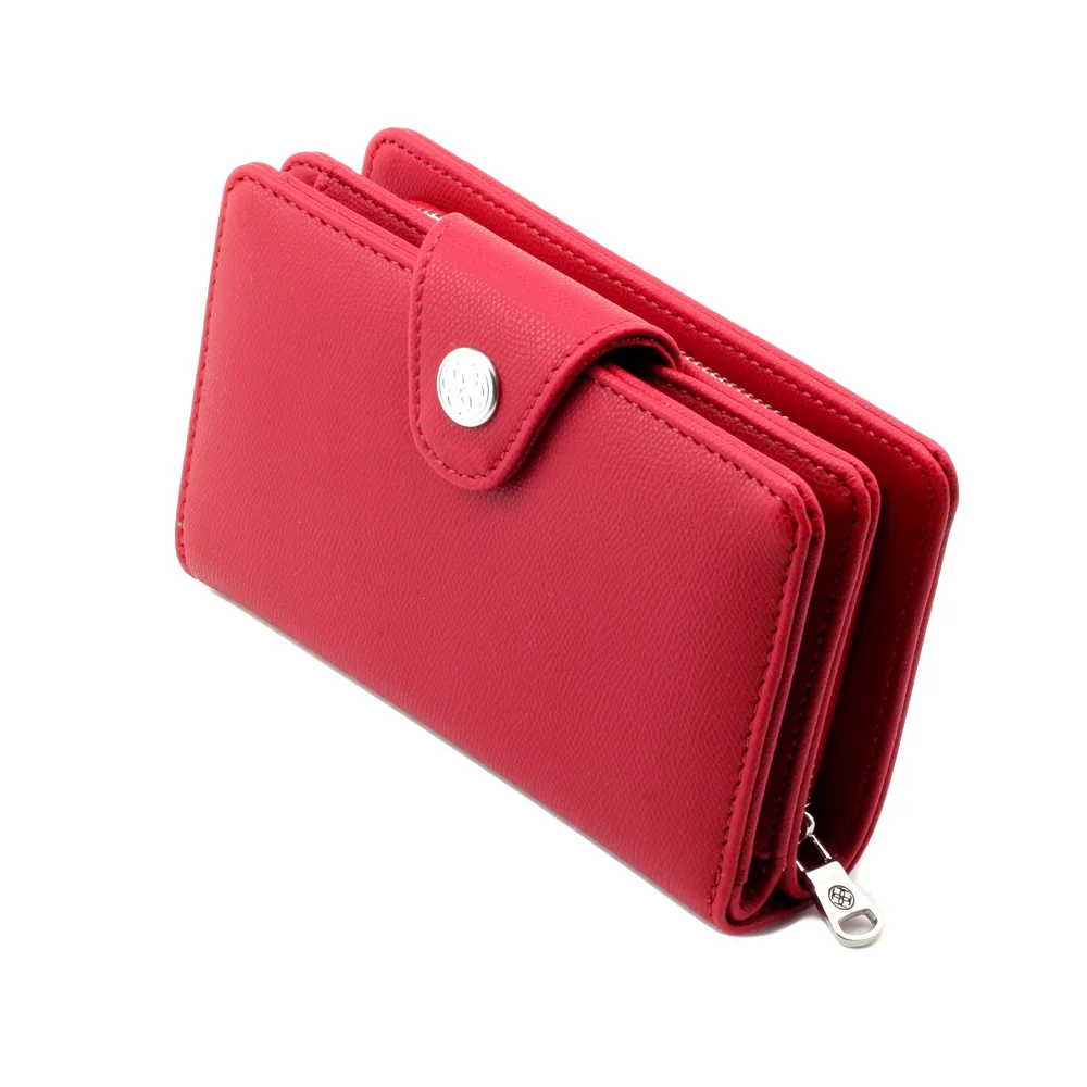 Luxury brand Women Wallet Female Short Purse Clutch Zipper Business Small Purse Card Holder Large Capacity Wallet Red