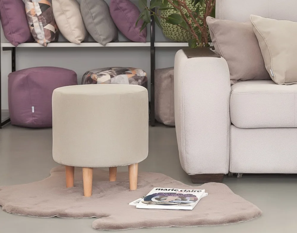 Пуф банкетка Киото Delicatex цвет светло бежевый|Кресла-пуфы| |