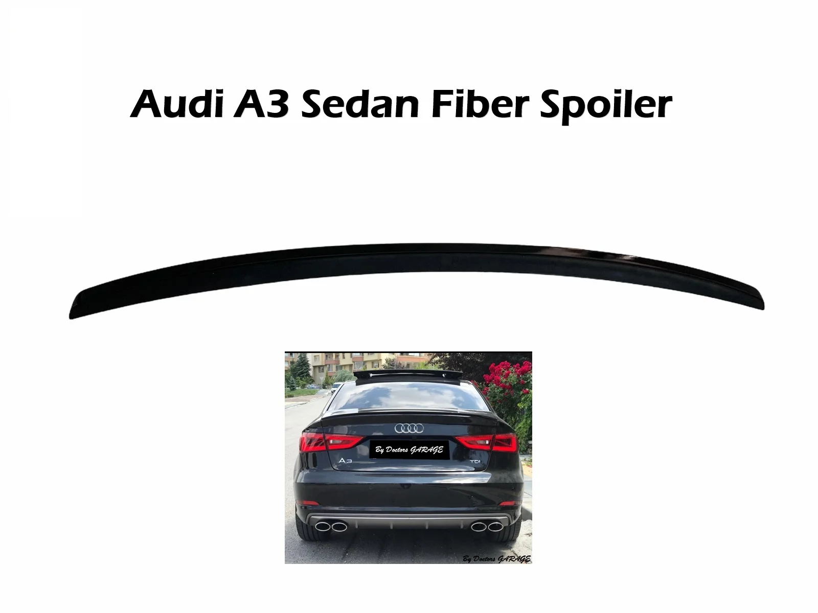 Спойлеры из волокна для Audi A3 Sedan спойлер 2013 2014 2015 2016 2017 2018 2019 заднее крыло Стайлинг