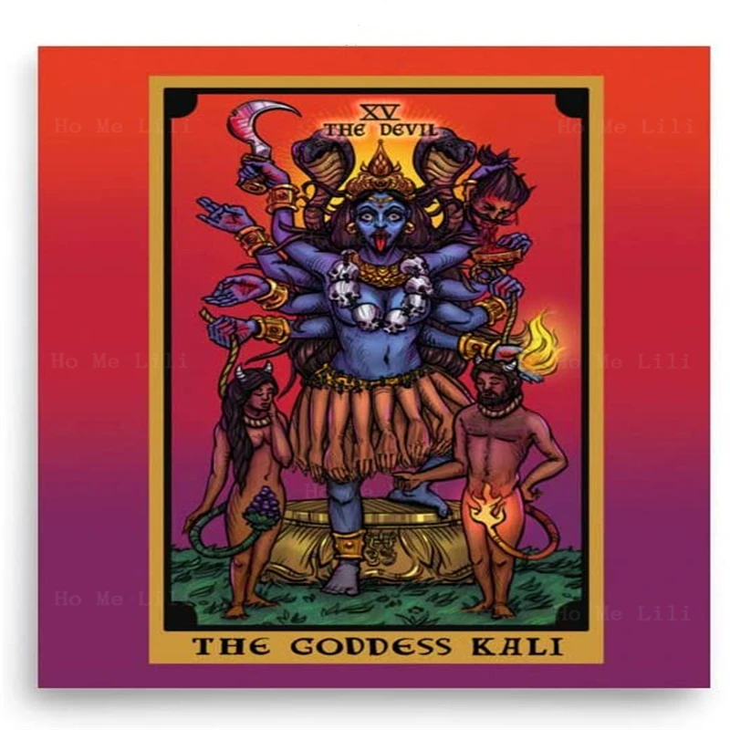 

The Goddess Kali Devil Persephone Fool Yemaya Temperance Tarot Card Hindu Indian African Witchcraft Tapestry Witch Home Decor