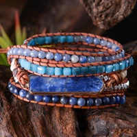ygline natural stone bracelet charm 5 wraps bracelet handmade boho bracelet for women bracelet dropshipping