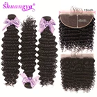 13x4, передняя застежка на сетке с пучками, малазийские волосы, пряди глубоких волн с фронтальной Реми, человеческие волосы спереди с пряди