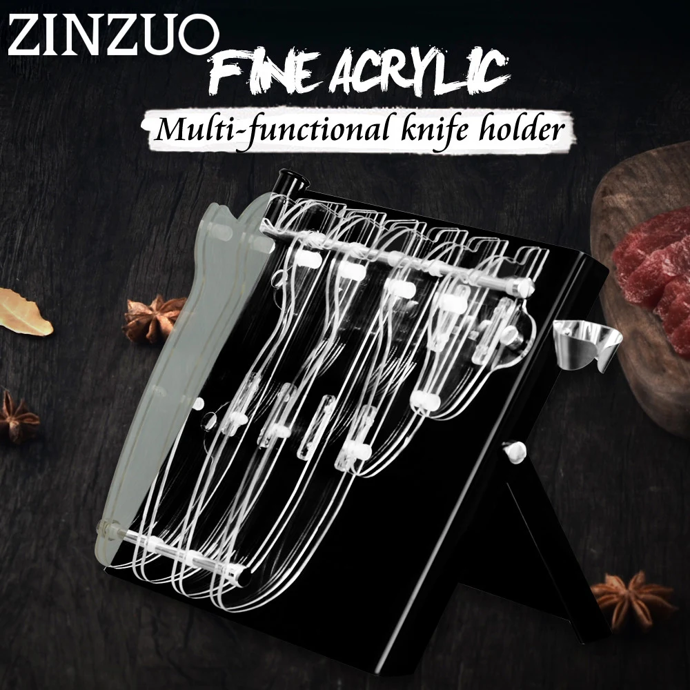 6 шт. подставка для ножей ZINZUO черный держатель шеф повара ножи из нержавеющей