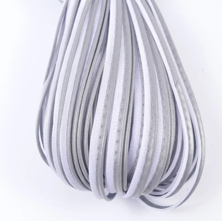 

Bright Reflective Material Reflective Piping Fabric Strip Edging Braid Trim Sew On Wide:5mm x 10meter