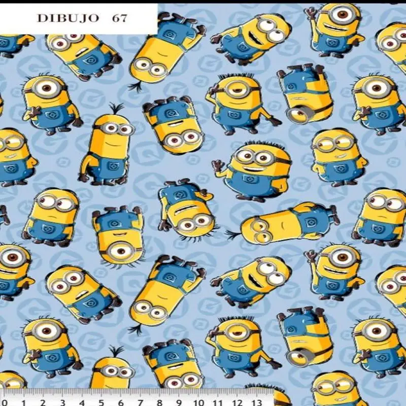 Хлопчатобумажная ткань с миньонами для рукоделия работы пэчворка ткани по