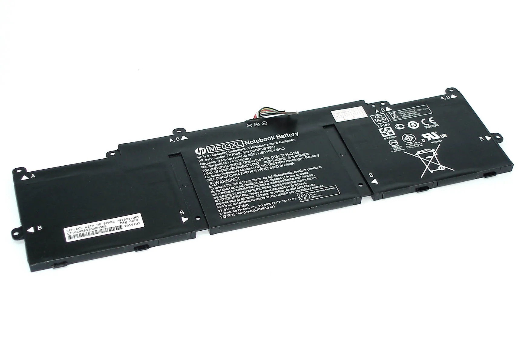 Аккумуляторная батарея ME03XL для ноутбука HP 11-d 11.4V 3100mAh ORIGINAL | Компьютеры и офис