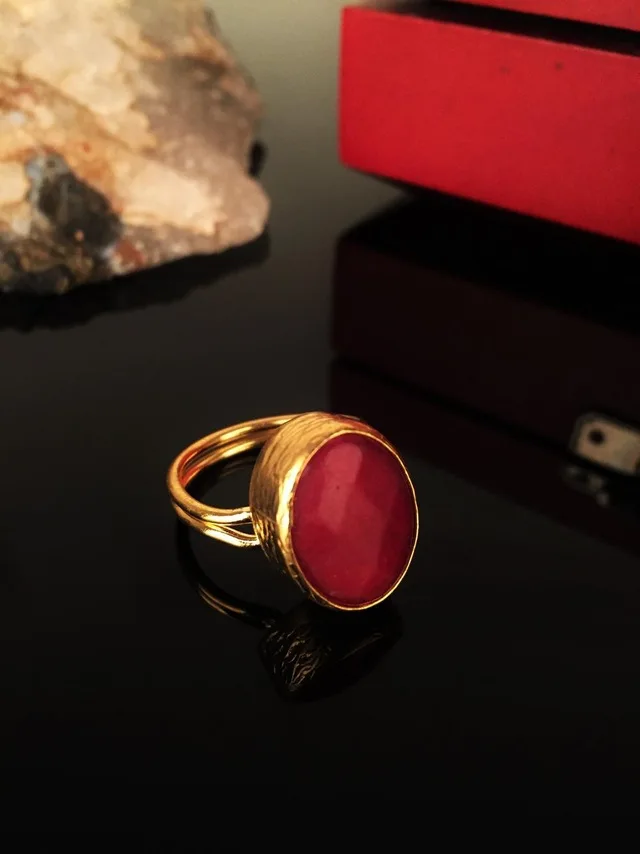 

Dr Stone Natural Stone Women Ceyt Stone Gold Plated Ring KRB139 372884462