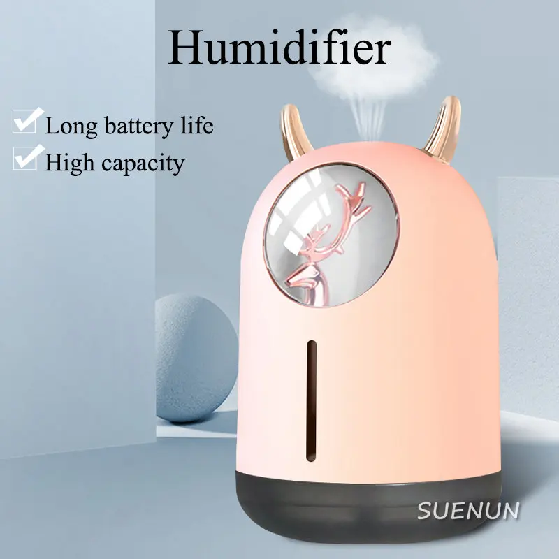 

Air Humidifier Aromatherapy Diffuser Vaporizer Essential Aroma Ultrasonic Mute USB Mini LED Light Household On Vehicle