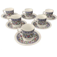 authentic tile pattern coffee cup sets stylish cups and saucers turkish topkapi mug tulip clove turquise espresso caprice