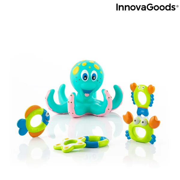 Плавающий Осьминог с кольцами Ringtopus InnovaGoods 6 штук|Игрушечная бытовая техника и