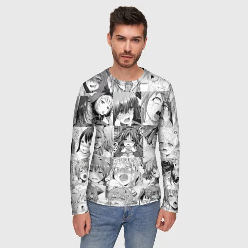 Мужской лонгслив 3D Аниме для мужчин спорта и отдыха путешествий Спортивный стиль