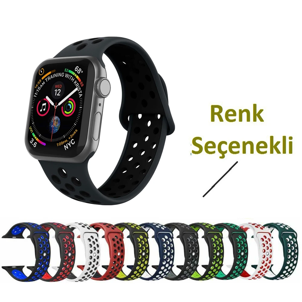 Силиконовые наручные часы Apple Watch спортивные 38 мм 40 42 44 1 | 2 3 4 5|Ремешки для часов|