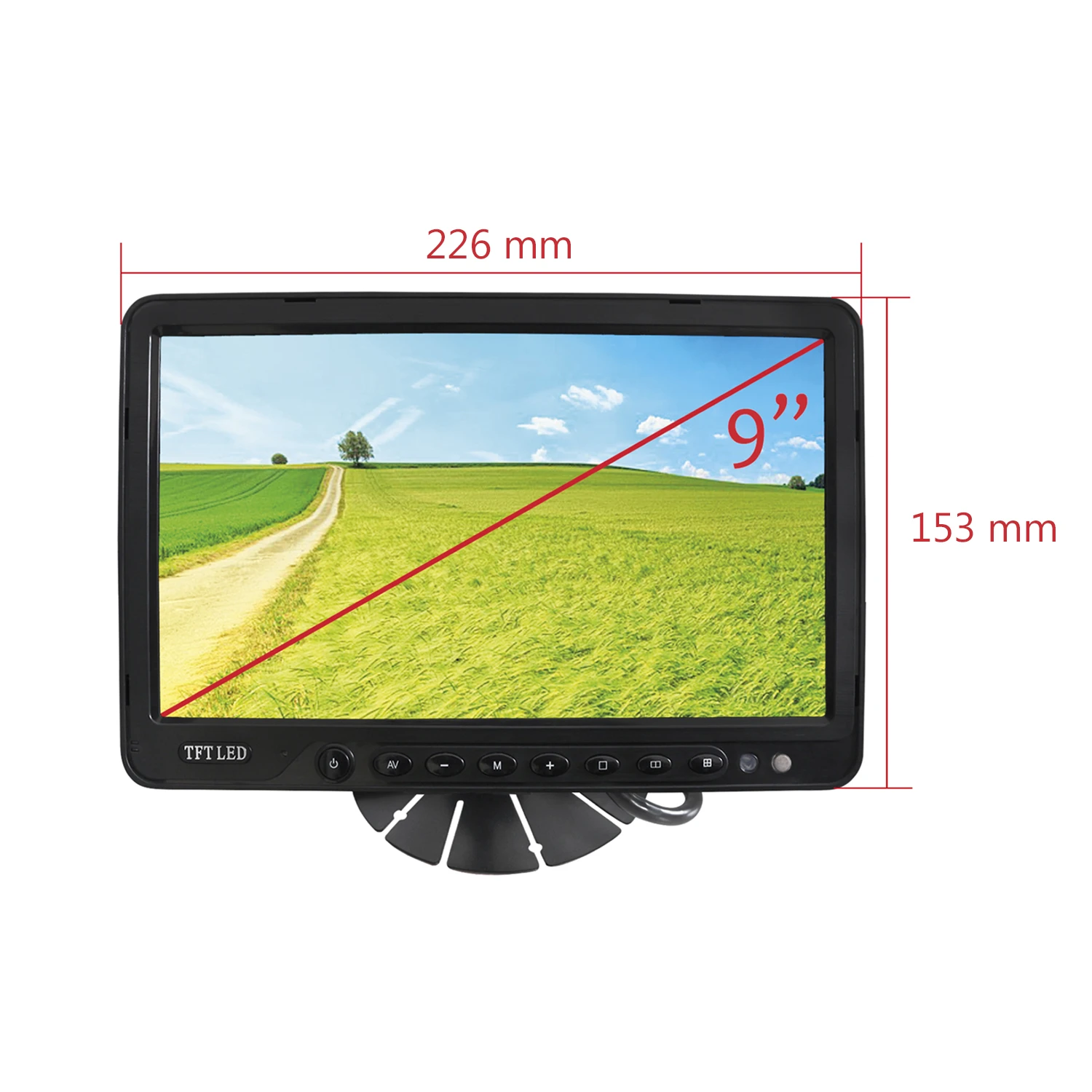 Комплект заднего хода и парковки для автомобилей с монитором 9 &quotдюймов 4 билета