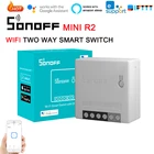 Двухсторонний смарт-выключатель SONOFF MINIR2 с Wi-Fi, беспроводной пульт дистанционного управления для умного дома, работает с EWelink Alexa Google Home