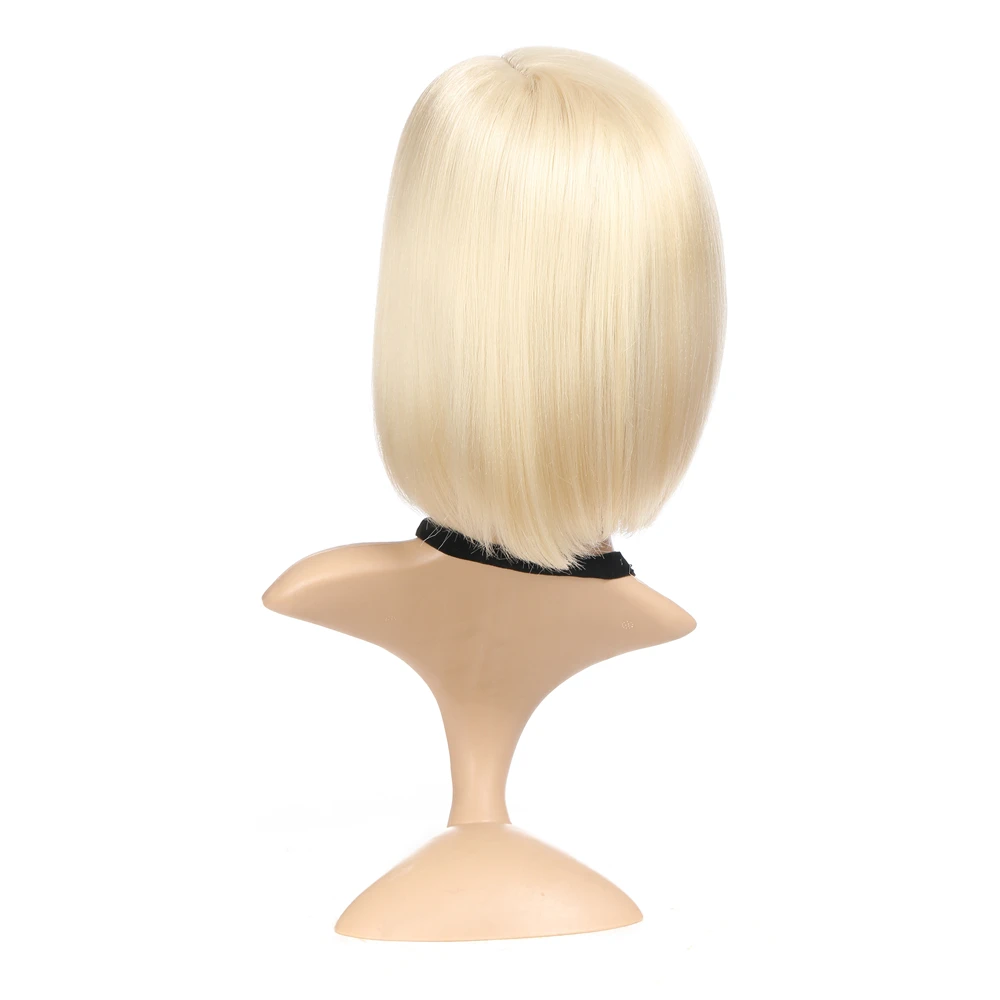 

Synthetic Bob Wigs For Women Lace Front Wig Short Straight Synthetic Wig With Lace Part Closure 613 Pure Color 12Inches