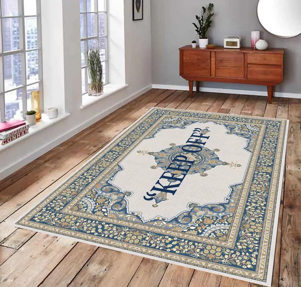 

KEEP OFF 93 Classic Patterned Carpet , Fan Carpet Non Slip Floor Carpet,Teen's Carpet,Area Rug