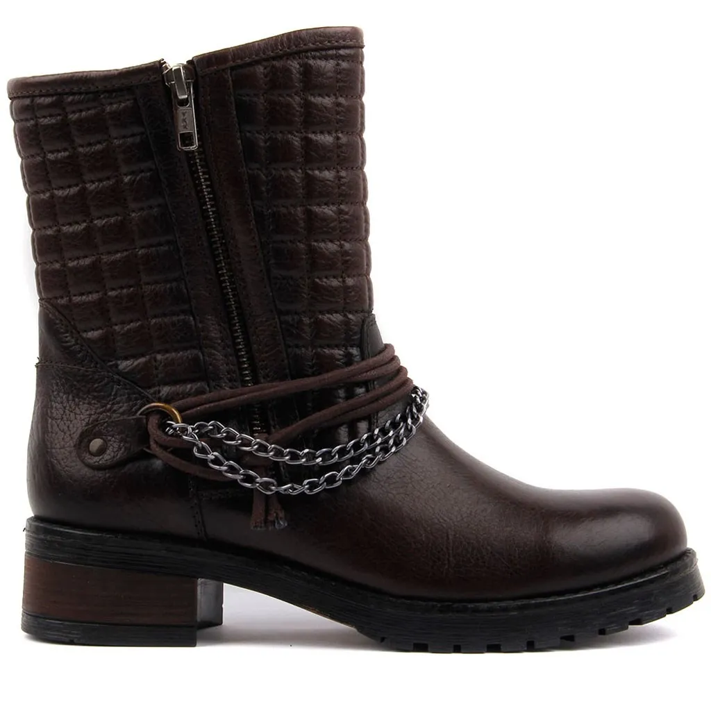 Saillakers-Tan/женские ботинки из натуральной кожи - Color: Brown