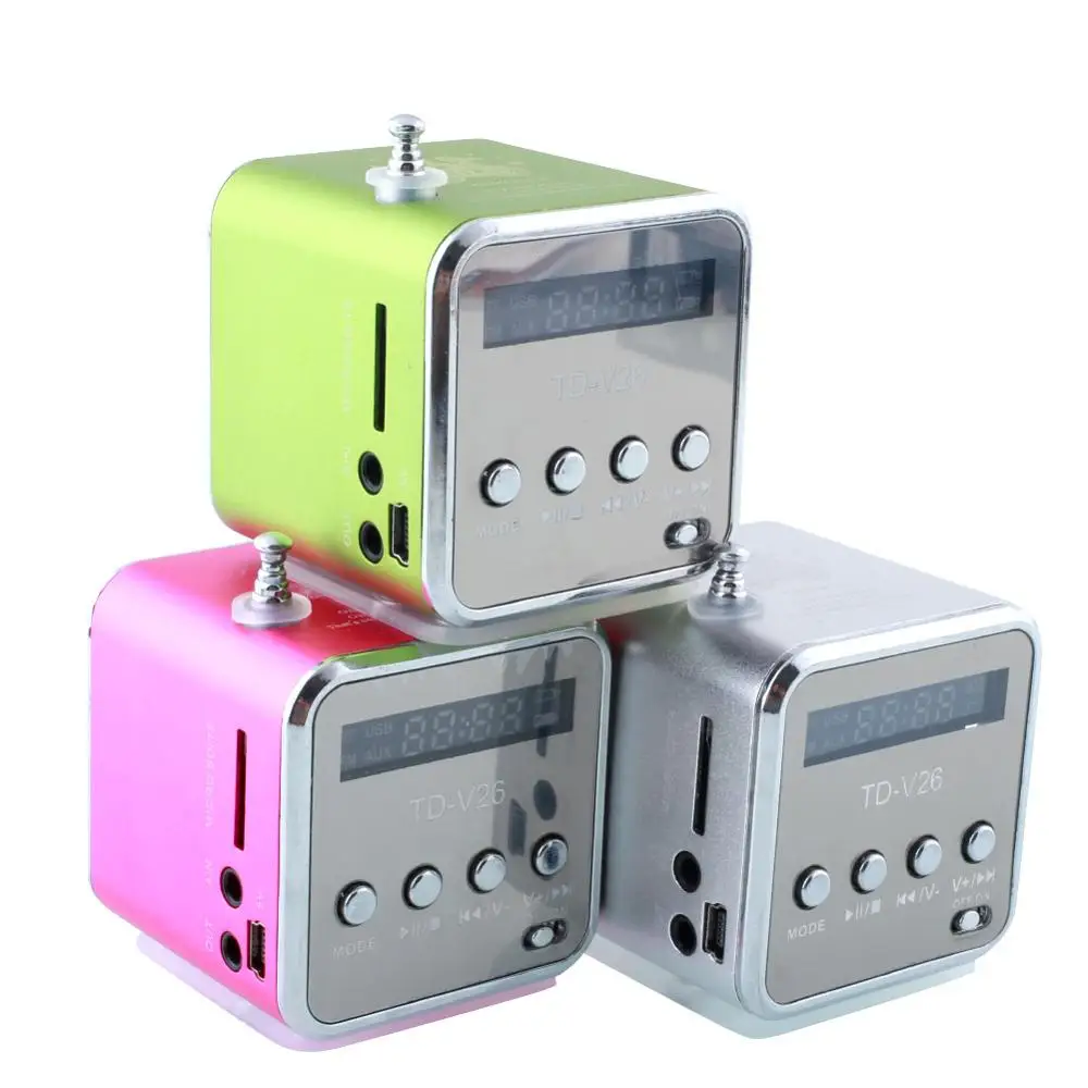 Мини динамик V26 Портативный Micro SD TF карта USB диск музыкальный усилитель стерео