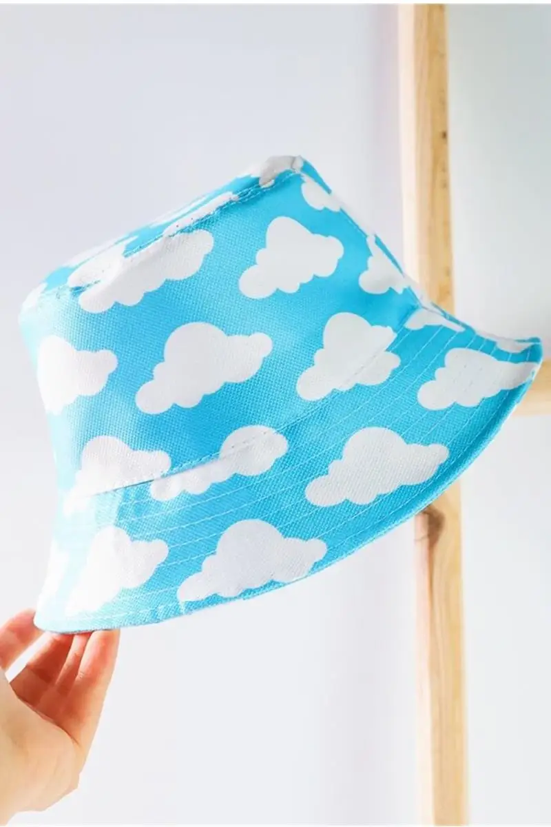 

2021 Fashion Cloud Sky Bucket Hat Print Set Panama Hat Cap Reversible Bucket Hat Summer Sun Hats Women