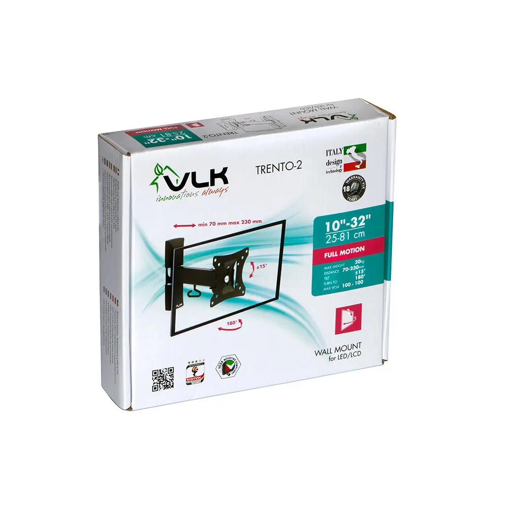 Кронштейн наклонно-поворотный для LED/LCD телевизоров диагональю 10&quot-32&quot VLK TRENTO-2