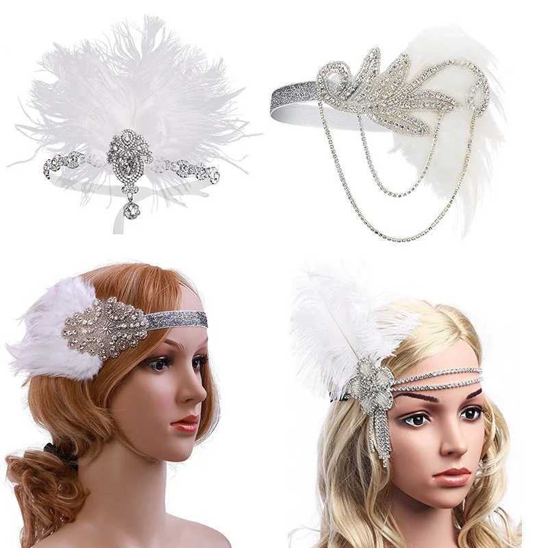 1920s повязка на голову с ревом 20s аксессуары для Грейт Гэтсби вечерние НКА Свадьба