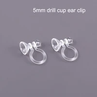1 pair resin ear clip accessories converter invisible painless clip female no pierced ears diamond diy empty support ear clip