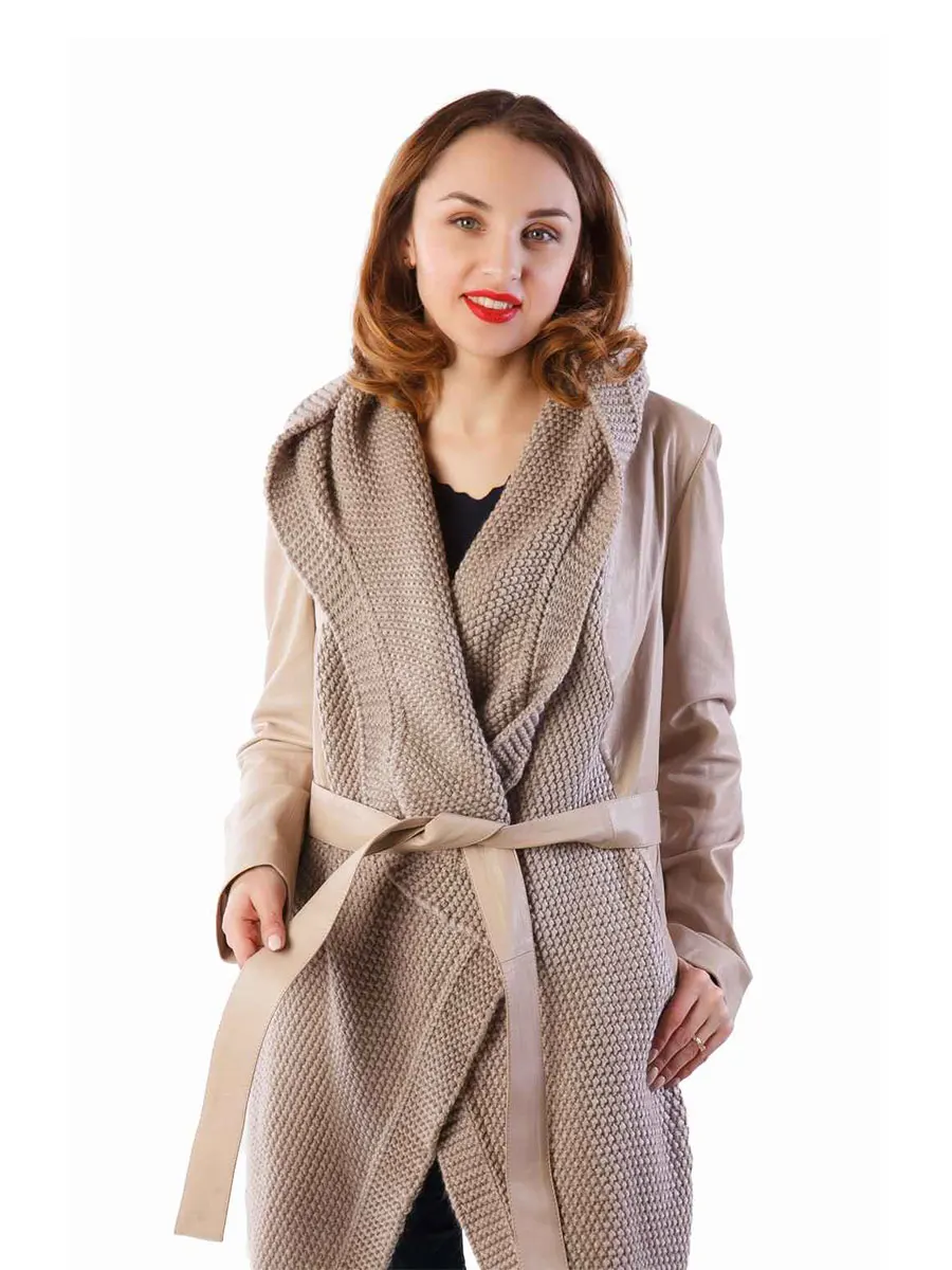 Fashion Knitwear jacket natural jacket real leather jacket warm Jacket 2021 Turkish Moda