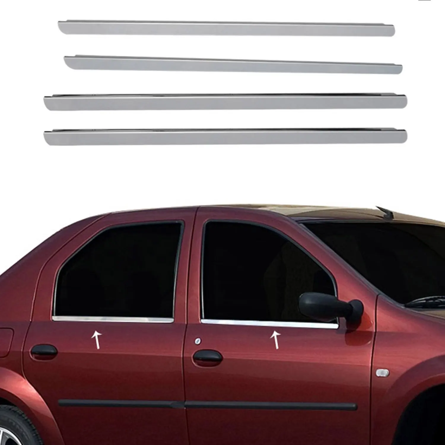 

Dacia Logan Chrome Window Frame Trim 4 Piece Stainless Steel (2005-2017)