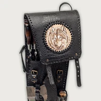 Набор шампуров в чехле из натуральной кожи "Волк - Люкс" с топором и ножом