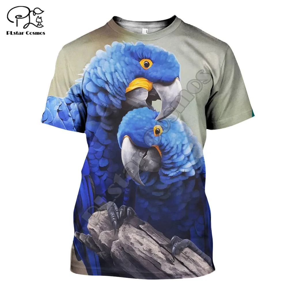 

PLstar Cosmos Colorful Beautiful Parrot 3D Printed T-shirt Harajuku Streetwear Men For Women Short Sleeve Drop Shipping P44