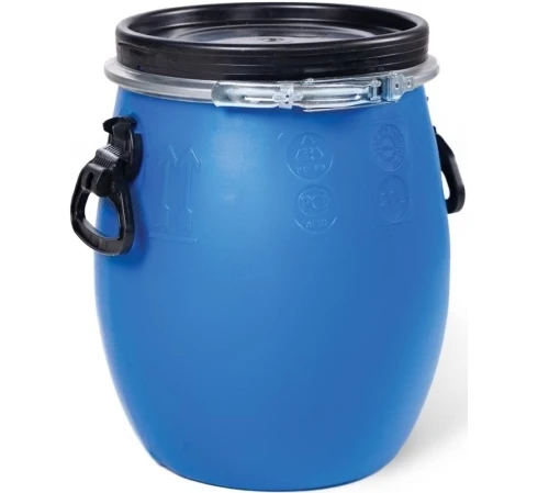 Barrel p/e 30L. With lid on the hoop open top | Storage Bottles &amp Jars