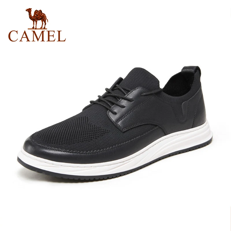 CAMEL 2022 Spring Summer New Korean Version Mesh Breathable Casual Men Shoes Comfortable Trend Black Men Sneakers