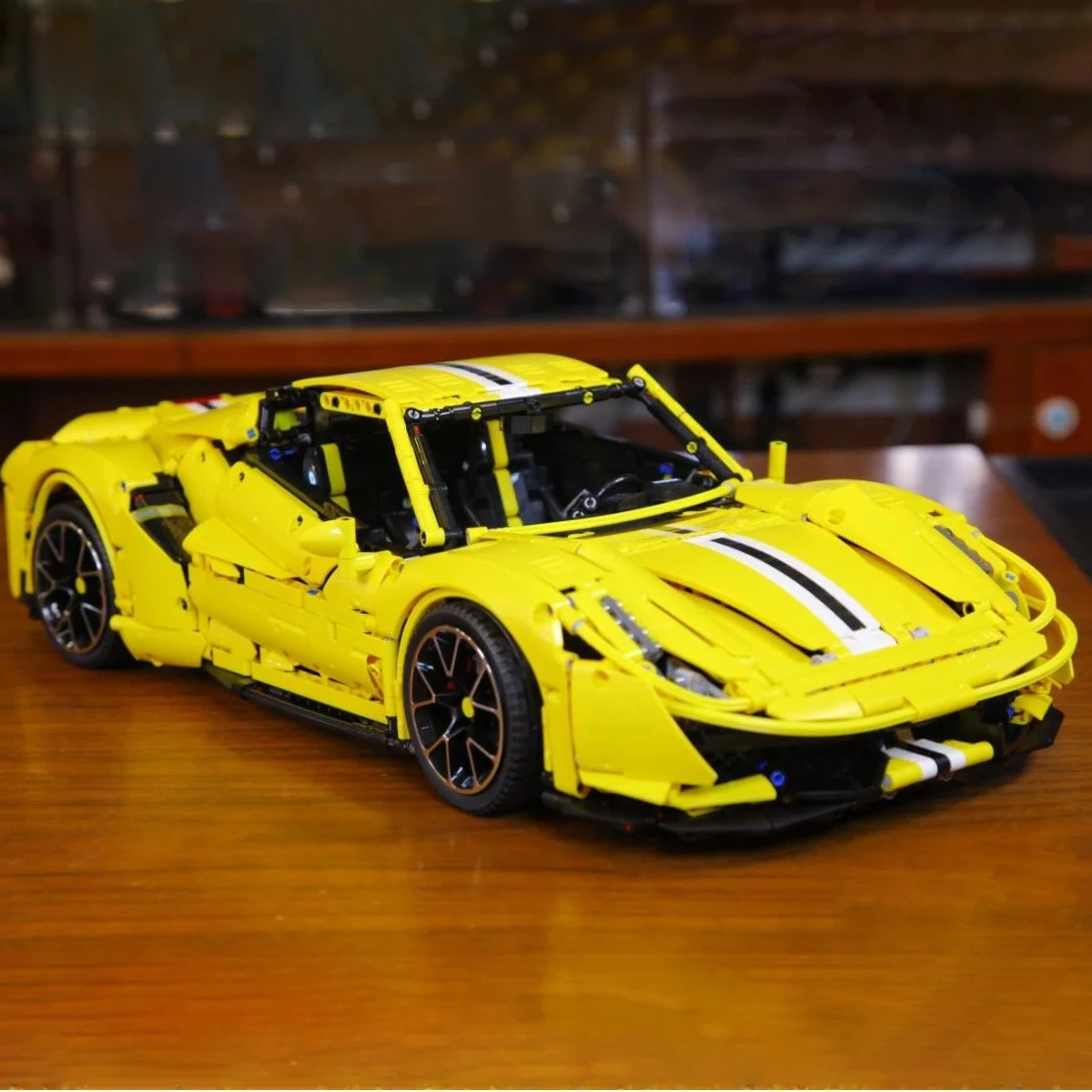 Новинка суперспортивный автомобиль MOC модель 488 1:8 набор кирпичей