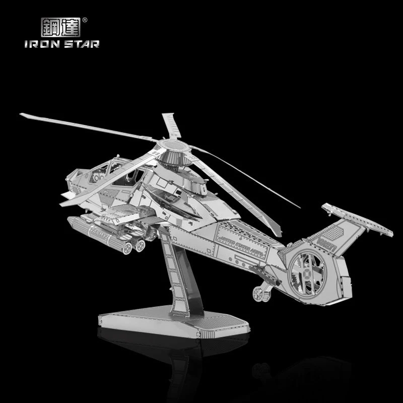 3D головоломка Ali-First модель вертолета с незаметностью военная Модель