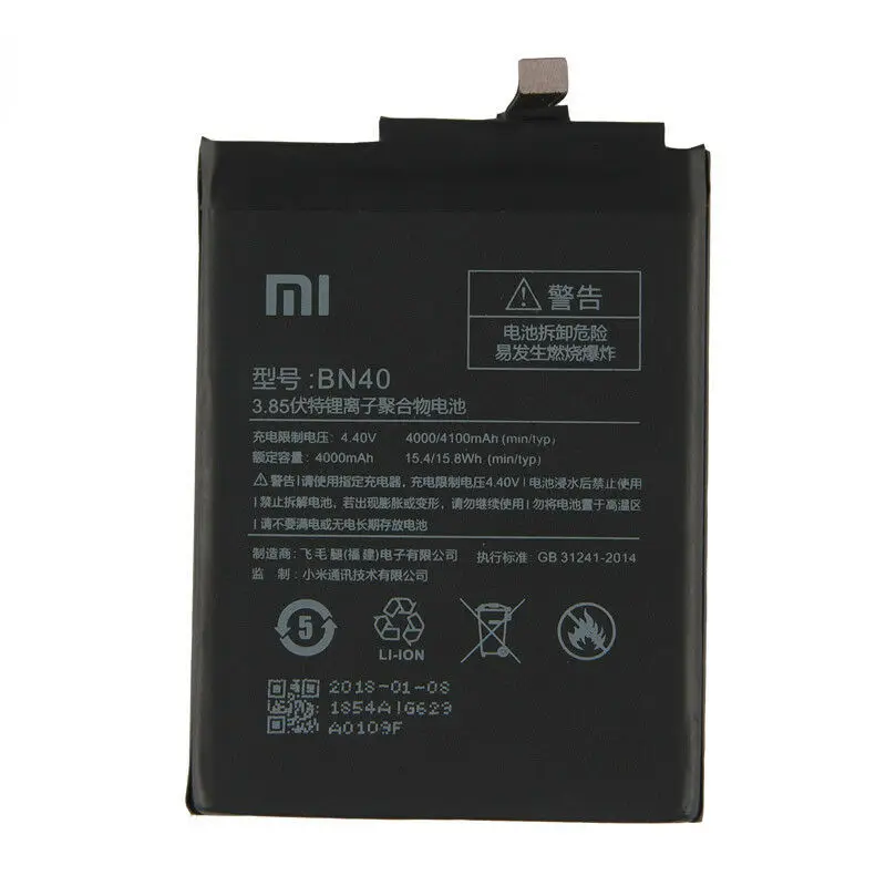 

High Quality Xiaomi RedMi 4 Prime 4 Pro Battery BN40 4000 mAh.