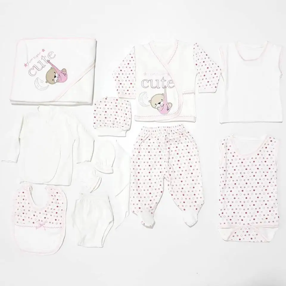 

Cute Teddy Bear Pink 11 Piece Hospital Output Set