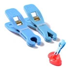 Акриловый зажим для пирсинга, инструмент для перманентного прокола круглой и треугольной формы, клювовидные щипцы зажим, 1 шт.