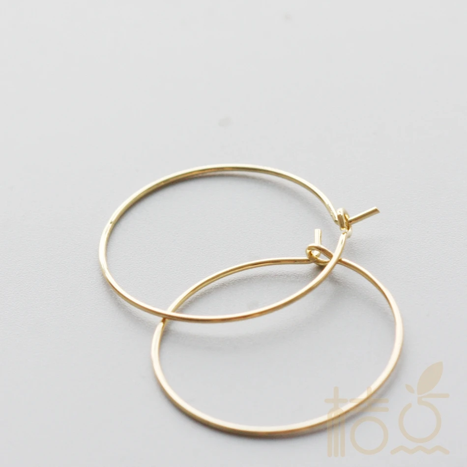 Круглые Серьги фурнитура из твердой латуни серьги крючки обруч для сережек 25 5x0 7